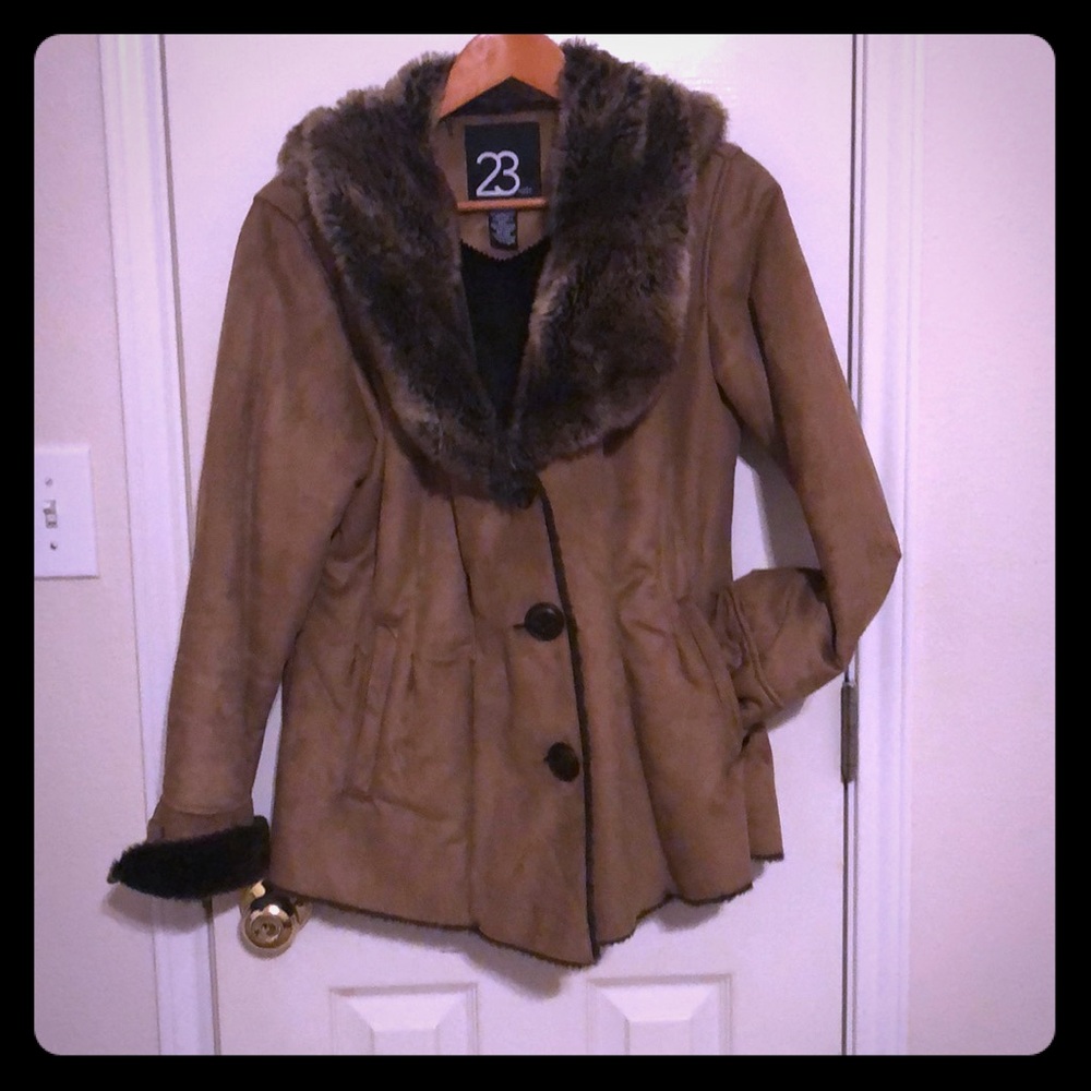 Faux fur coat